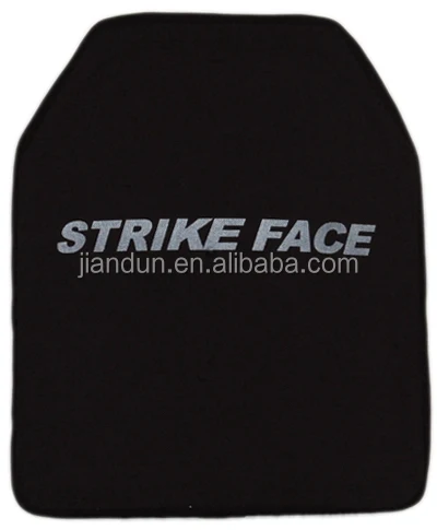 Security Defense NIJ III IV Ballistic Alumina Ceramic Anti Bullet Alumina SAPI Single Curved Ballistic Alumina  PE hard Plate