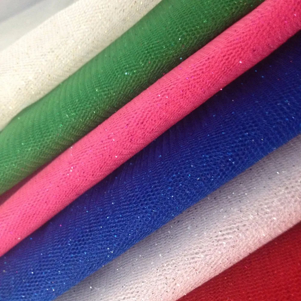 Colorful glitter tutu tulle,Glitter Bridal Tulle, polyester glitter tulle fabric
