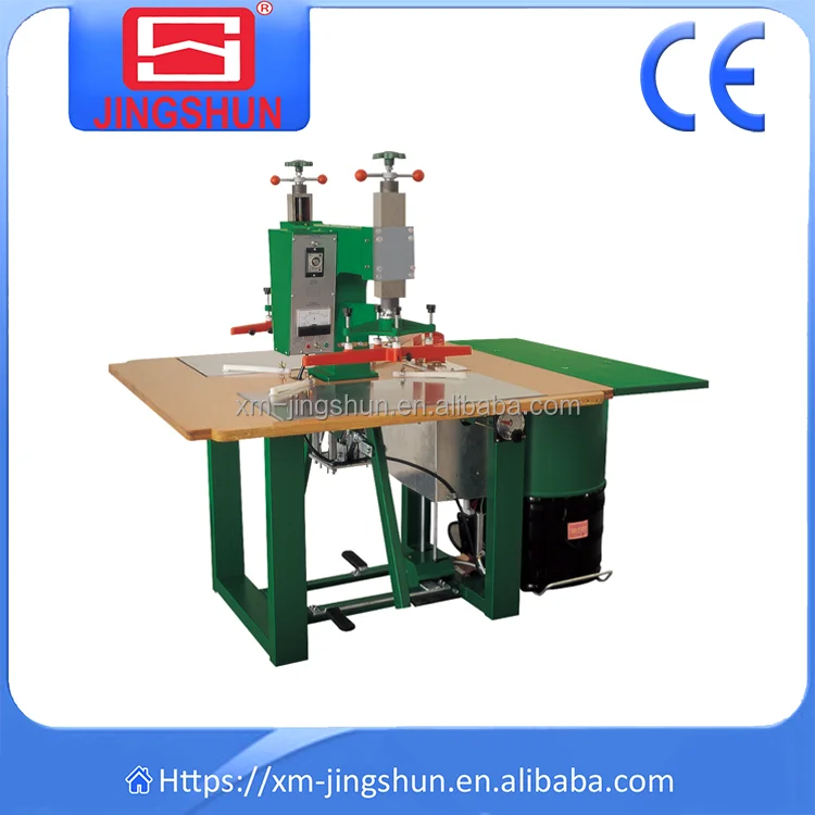 JINGSHUN Dual Head style PVC Bonding With CE Approved Sealing Tarpaulin High Frequency Embosser Welding Machine