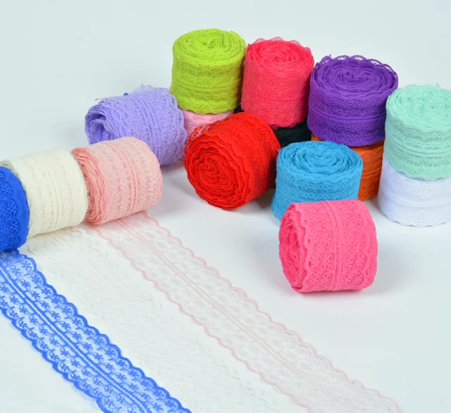 Colorful  Lace  garment  decoration  accessories  gift  packaging  ribbon ,rice  shape  ribbon roll
