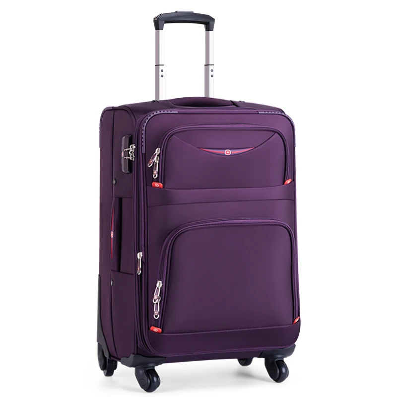 High Quality leisure luggage aluminum handle parts trolley case luggage nylon travel luggage bags and suitcases