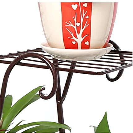 Display stand for 6 flower pot rock stand design for sale