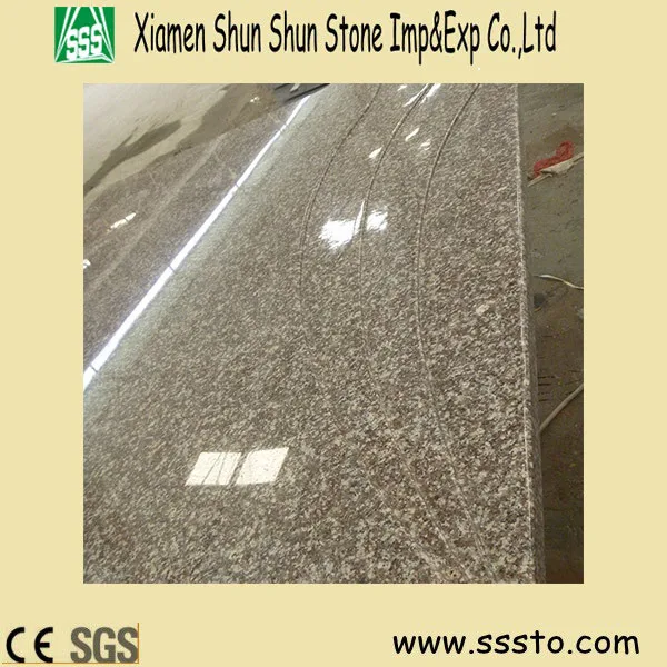 Poland/European Style Cemetery G664 Pink/Brown Granite Gravestone