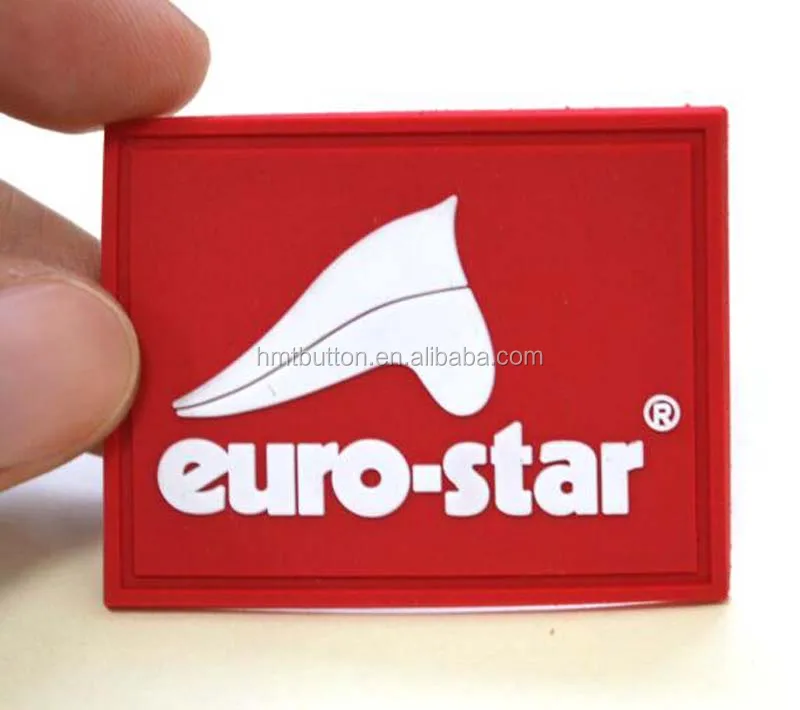 custom size and logo 3D soft PVC rubber label/rubber tag