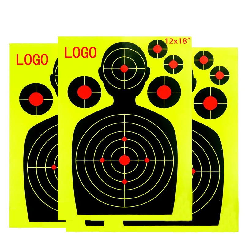 Рождественские современные популярные наклейки с тремя силуэтами на заказ, неоновые апельсиновые наклейки Bullseye