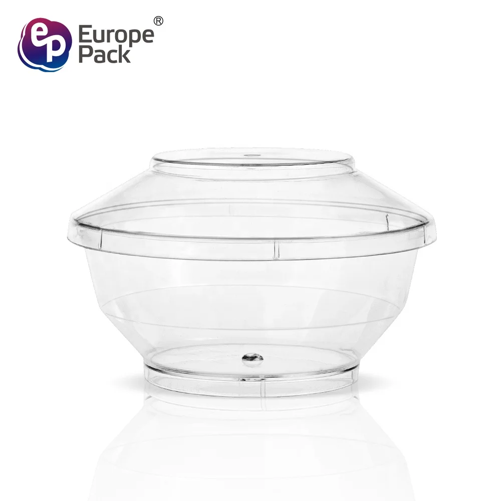 Factory manufacturers disposable clear 4oz plastic salad fruit dessert bowls with lid