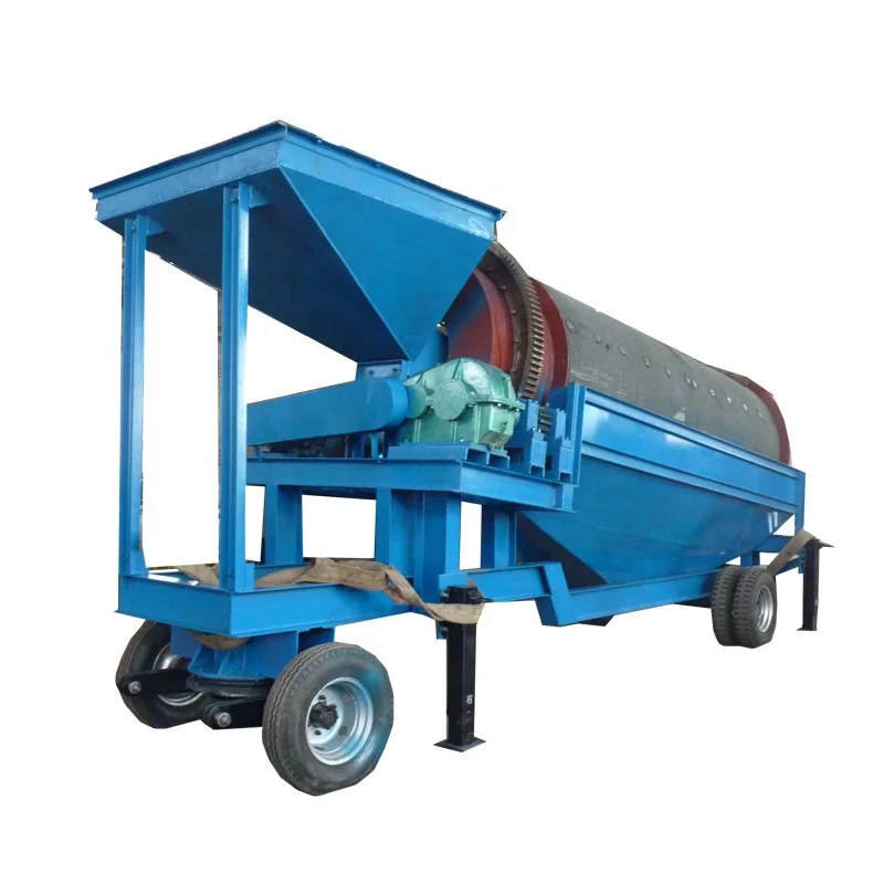 Mobile Movable Gravel Sand Gold Trommel Screen