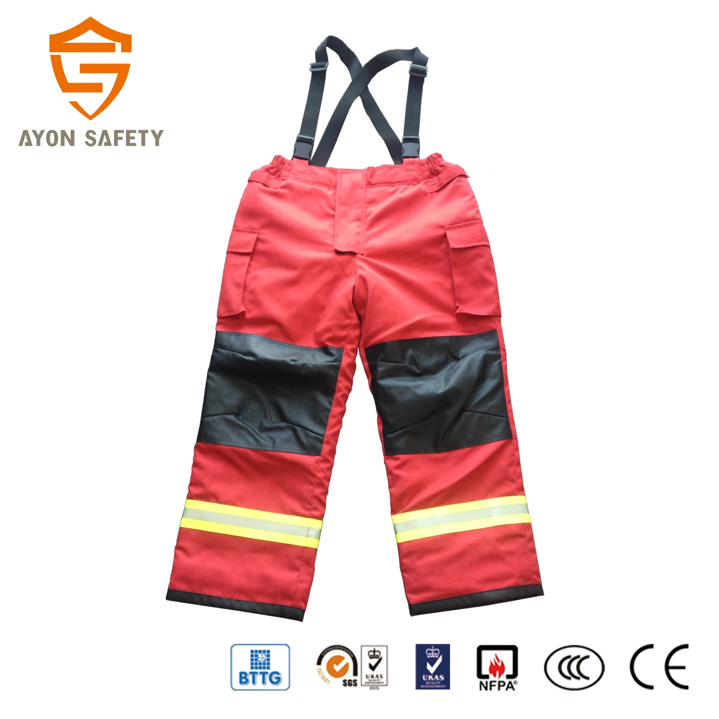 EN469 Certified Safety Fire Retardant Suit used for firefighting, firefighter suit-Ayonsafety