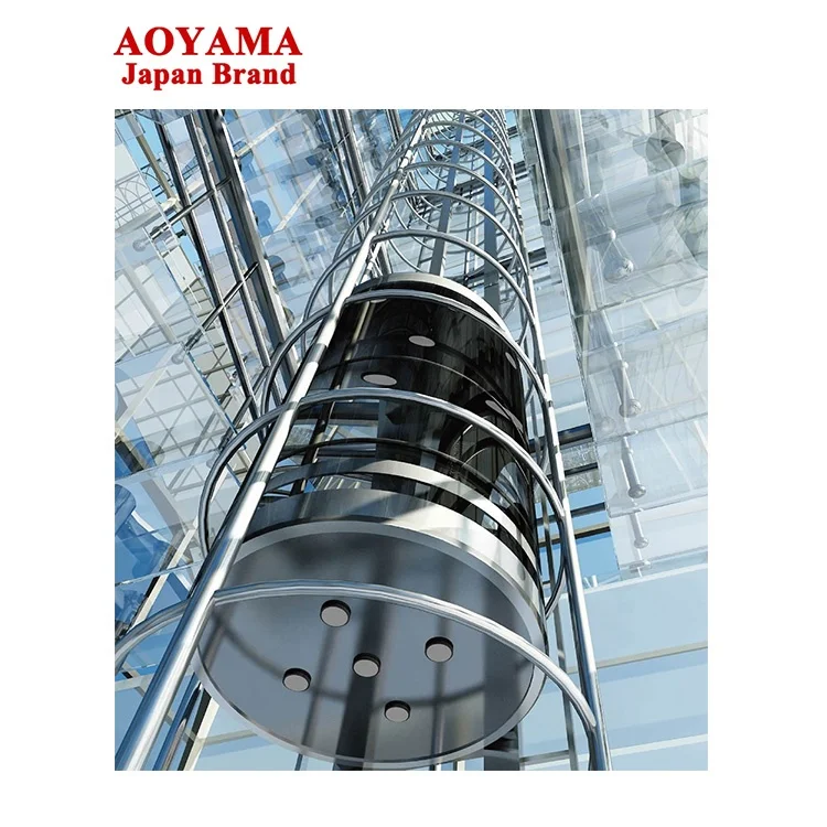 high rise sightseeing elevator gearless small machine room elevator