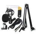 BM700 Dynamic Microphone Mic Suspension Boom Scissor Arm Stand Kit For Studio