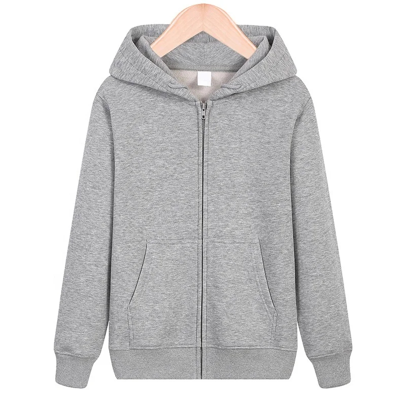 fashion plain thick fleece full-zip hoodies custom logo printed embroidered customizable men hoodies hoodie