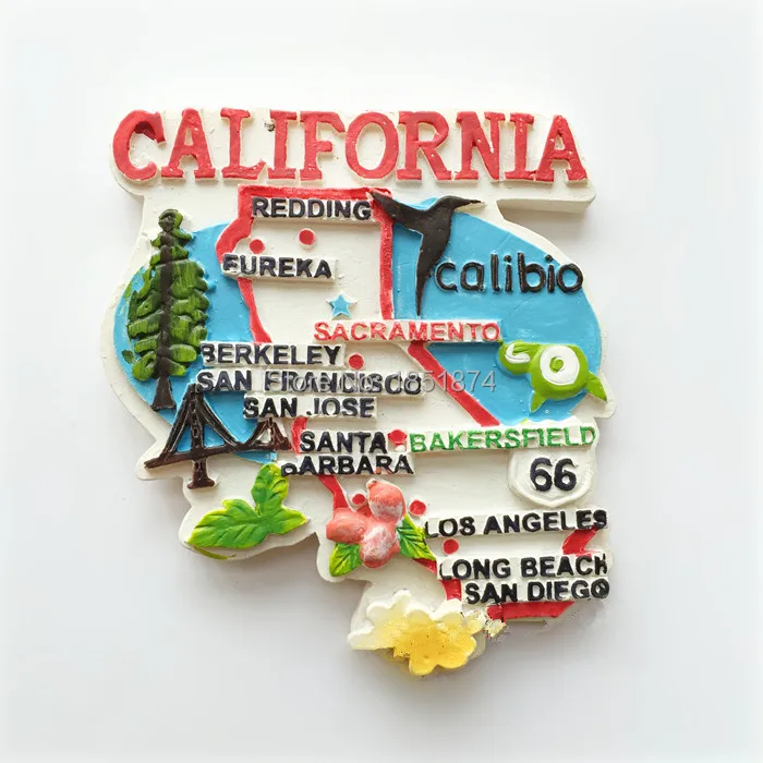 Kalifornien USA License Plate Fridge Magnet Souvenir Magnet Kühlschrank 