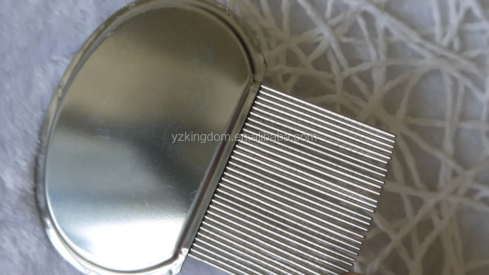 Hot Selling Stainless Steel Handle Grooved Teeth Flea Lice Nit Louse Tick Comb For Human Kid Child Hair Cleaning