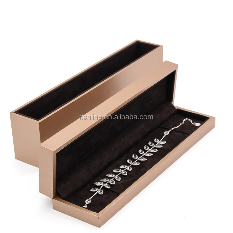 Richpack Luxury Custom High End Custom Wedding Ring Packaging Plastic Hinged Jewelry Box