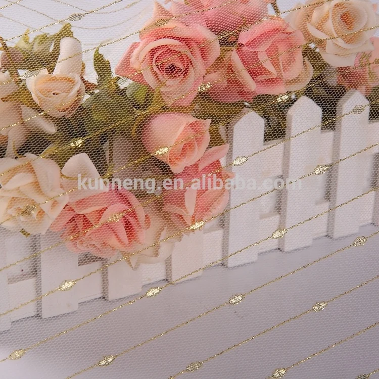 
wholesale ripstop glitter mesh teal and gold mexico 100% nylon net Venice lace fabric per meter 