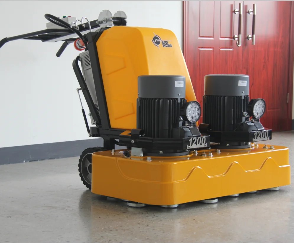JS1200 Concrete Floor Driving Grinding Machine With Industry Vacuum Cleaner