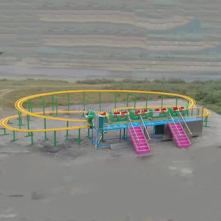 Fairground attractions amusement rides fruit worm slide track ride roller coaster