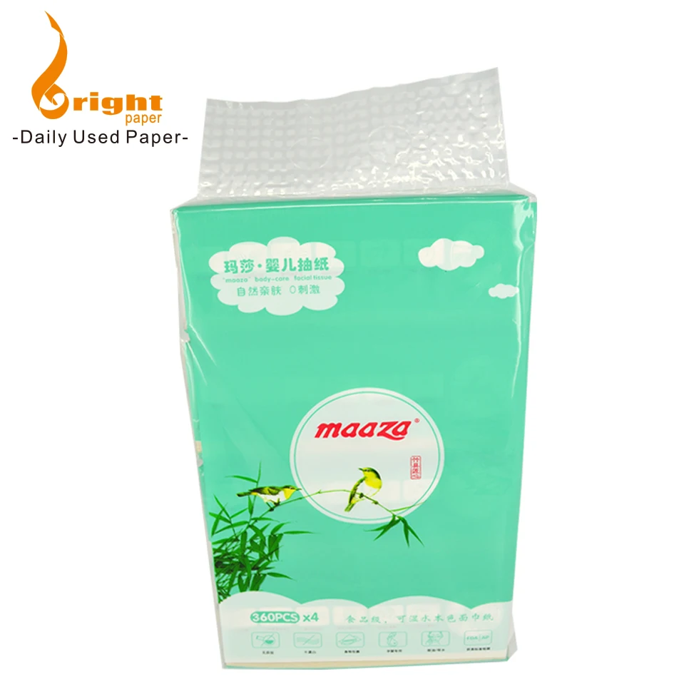 Soft Pack Bamboo pulp  Facial Tissue