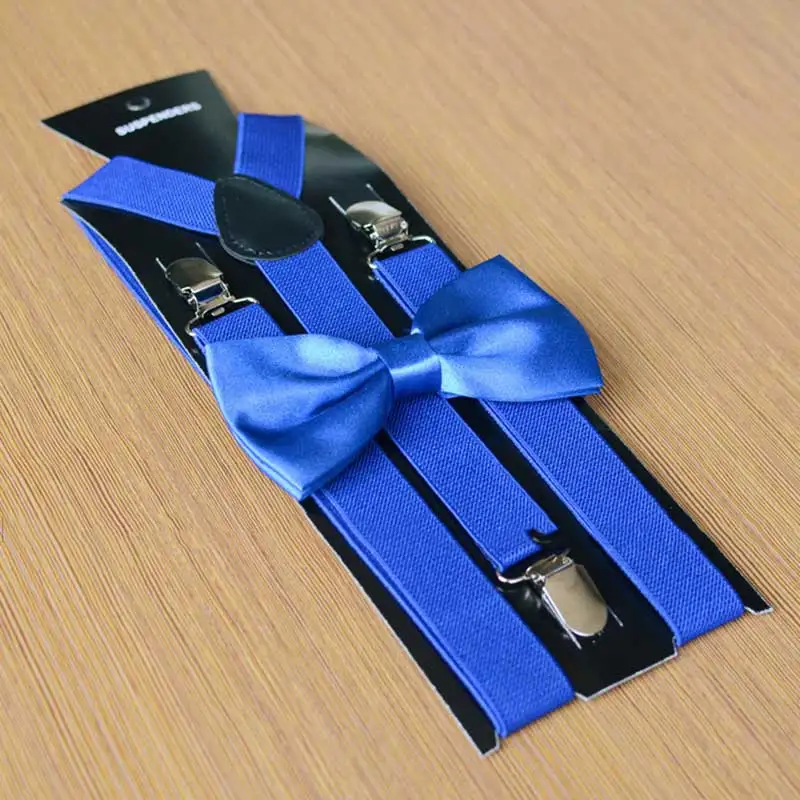 Оранжевый подтяжки галстук бабочка набор для женщин подтяжки для взрослых мужчин подтяжки многие цвета выбрать Фабричный продукт