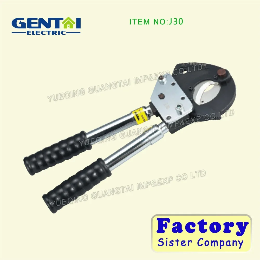 J30 Powerful Ratchet Cable Cutter Tools Max to 90mm for Amored Cable , Hand Cable Cutters Series Tools