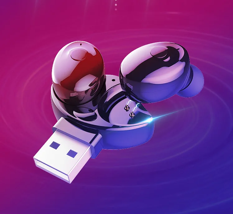 Высококачественные умные наушники TWS с USB-зарядкой настоящие беспроводные 5D стереонаушники мини-наушники