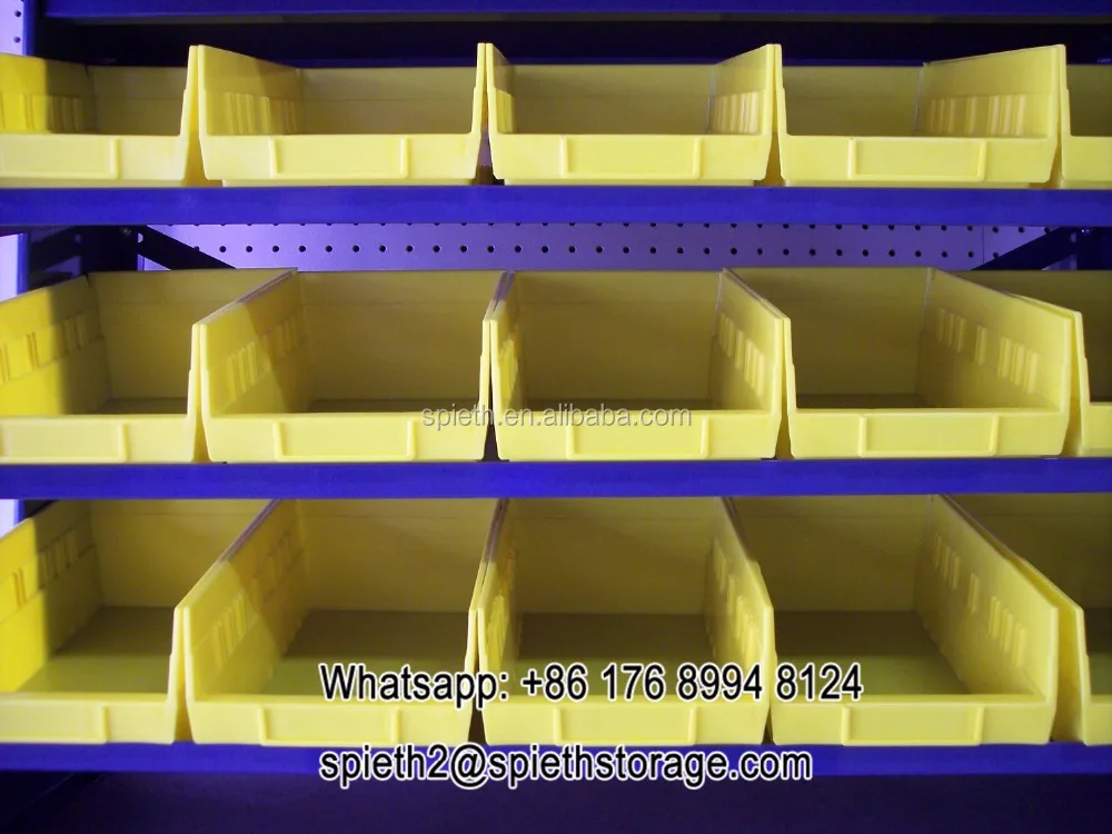 Office boltless shelving plastic storage bin rack