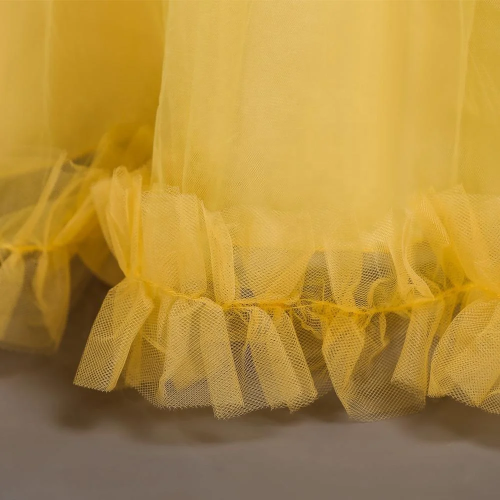 High quality web shopping long design floor length embroidery beautiful cheap flower girl dress