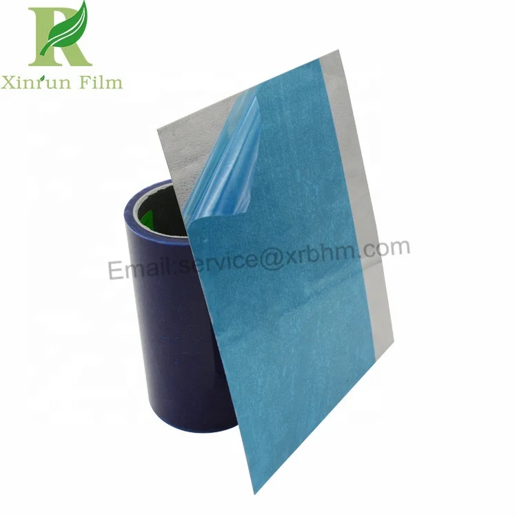 No Residue Self Adhesive Blue PE Stainless Steel Protective Film