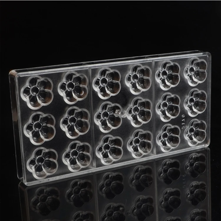 Polycarbonate Candy Jelly Chocolate Mould Pc Tray Pastry Covers Dessert Lids For Gold With Table