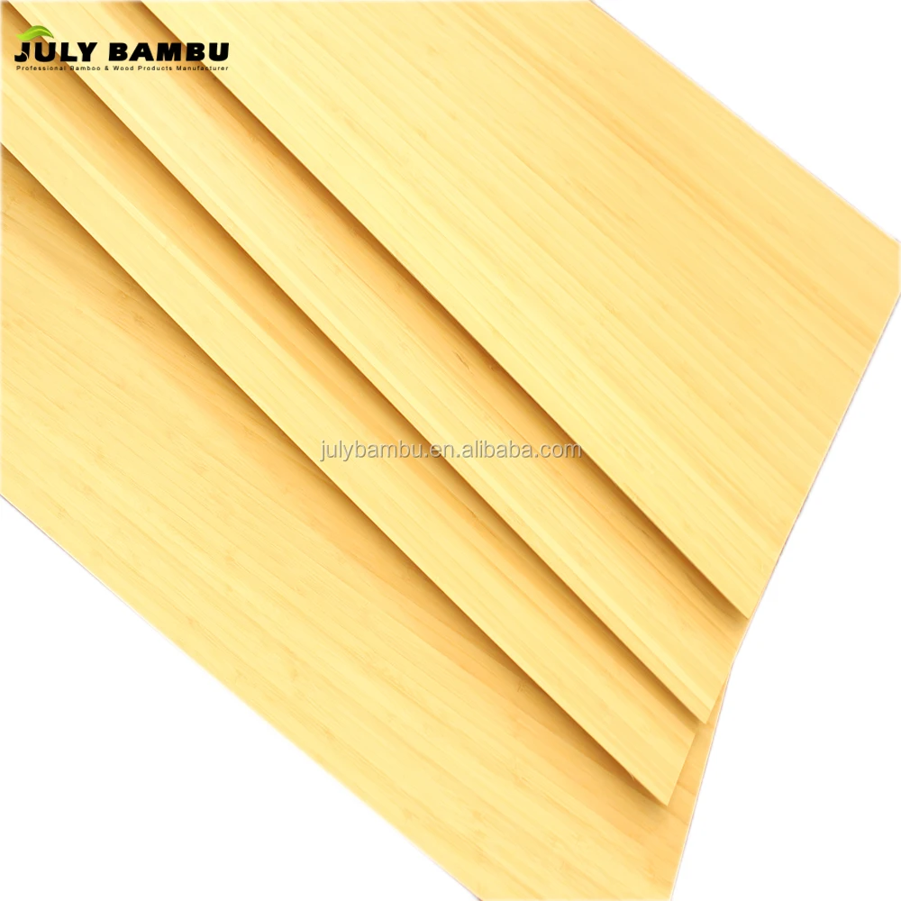 July Bambu 0.5-12mm Natural Bamboo Skateboard Sheet/Veneer