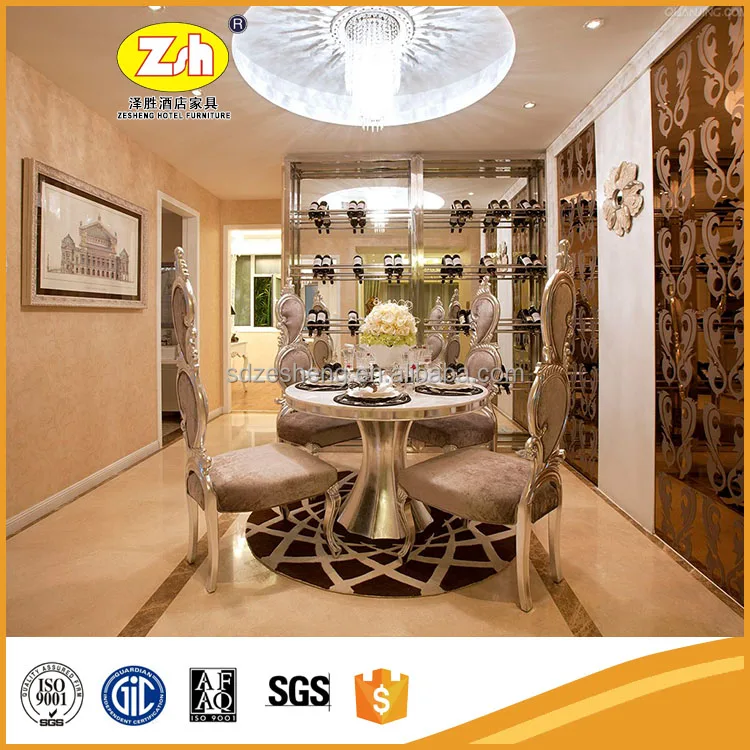 New Foshan wooden restaurant furniture dining chair and table set ZH-DL08