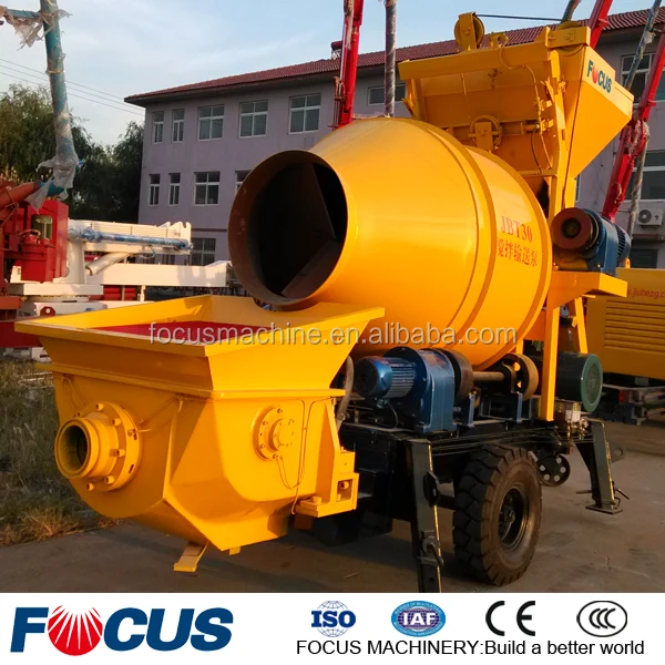 Concrete Mixer With Pump Electric Grount Pumps Skid Steer Portable Concrete Mixer Pump Trailer Small Diesel Cement Mixer