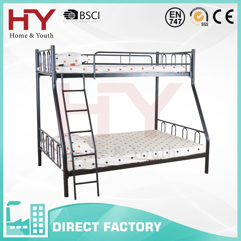 heavy duty steel Twin over Twin Classic kids Metal Bunk Bed with Dual Ladders
