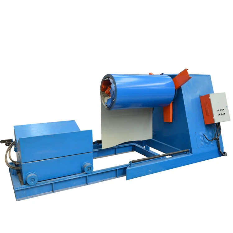 Hydraulic Sheet Decoiler and Uncoiler Machine Automatic 5 Tons Straightener Feeder & Uncoiler,tile Forming Machine Steel Tile