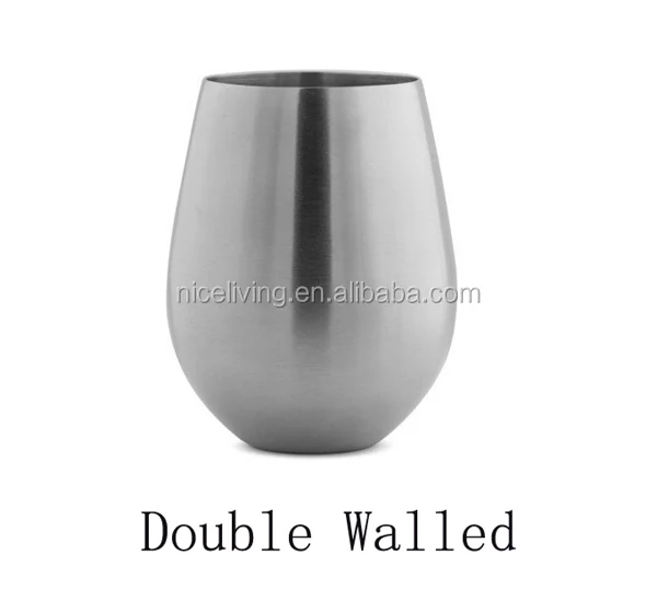 
Double Walled Stainless Steel Stemless Wine Glasses /Goblet 