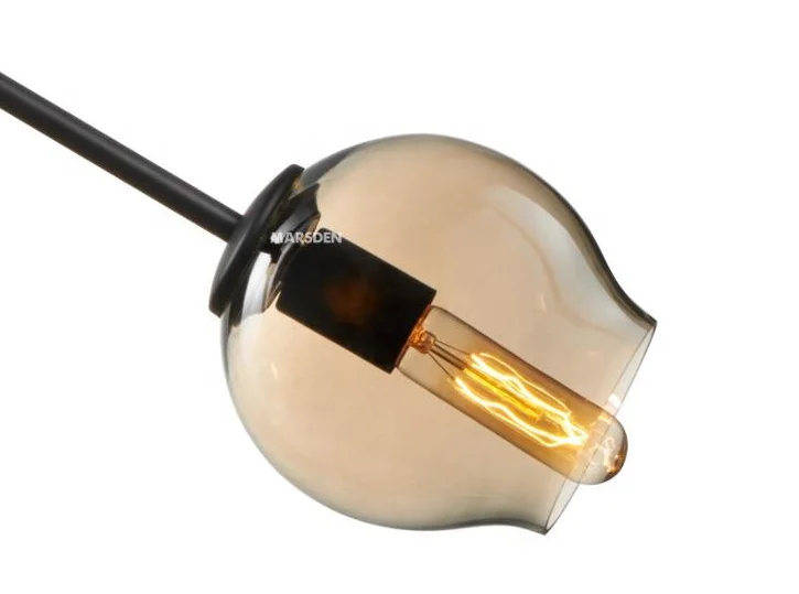 MARSDEN high lumen lobby room suspension glass iron loft pendant lamp