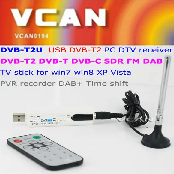 Newly mini dvb-t2 tv receiver usb tv tuner for pc STB receiver support DVB-T DVB-C FM Radio DAB DAB+ wholesale