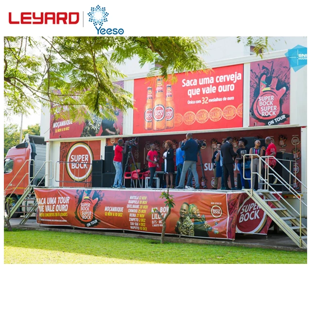 
China Outdoor P6 stage truck LED screen mobile stage container truck 