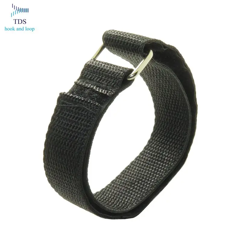 Nylon adjustable hook loop buckle fastener strap