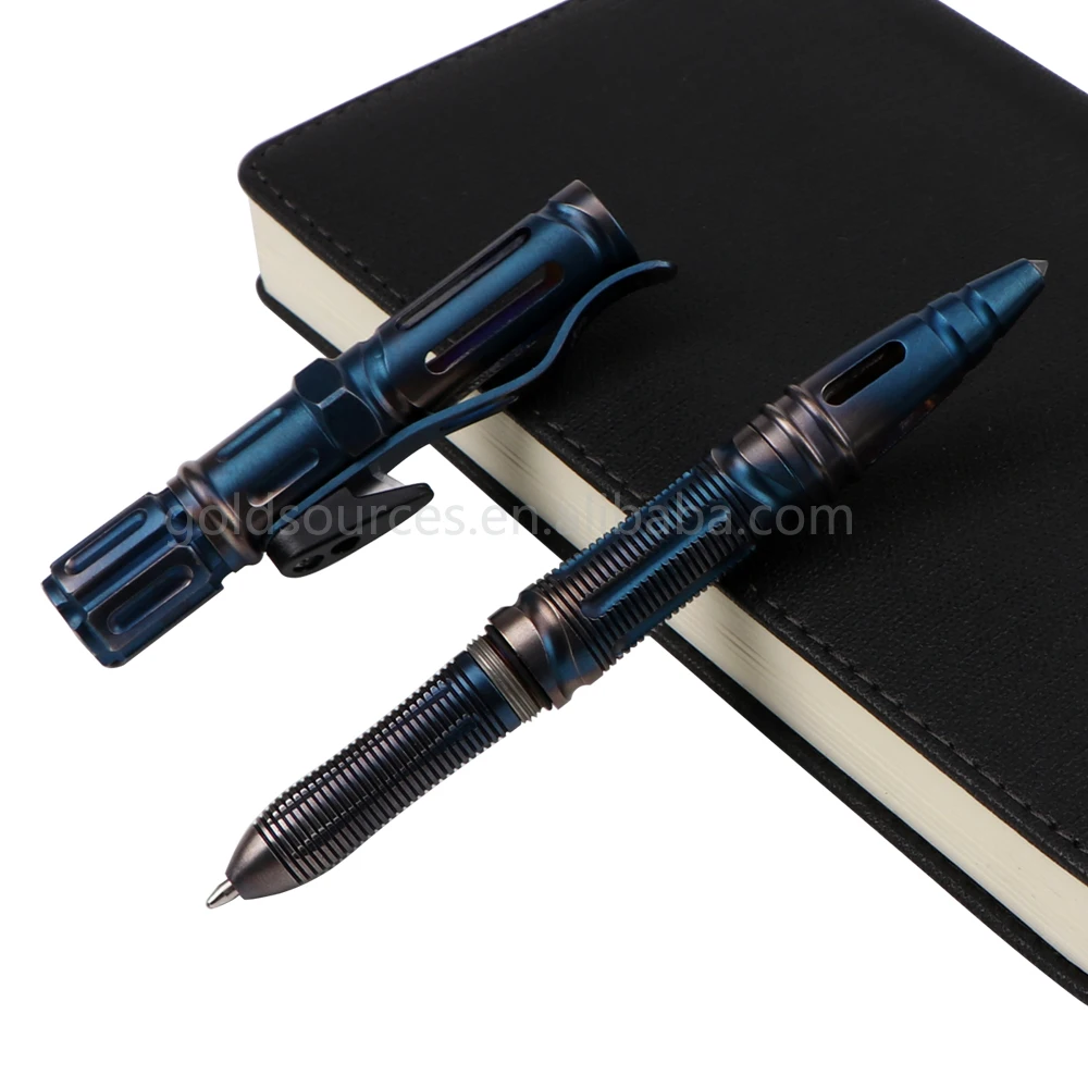 Patented multifunction tactical pen coating colorful titanium military self defense gear