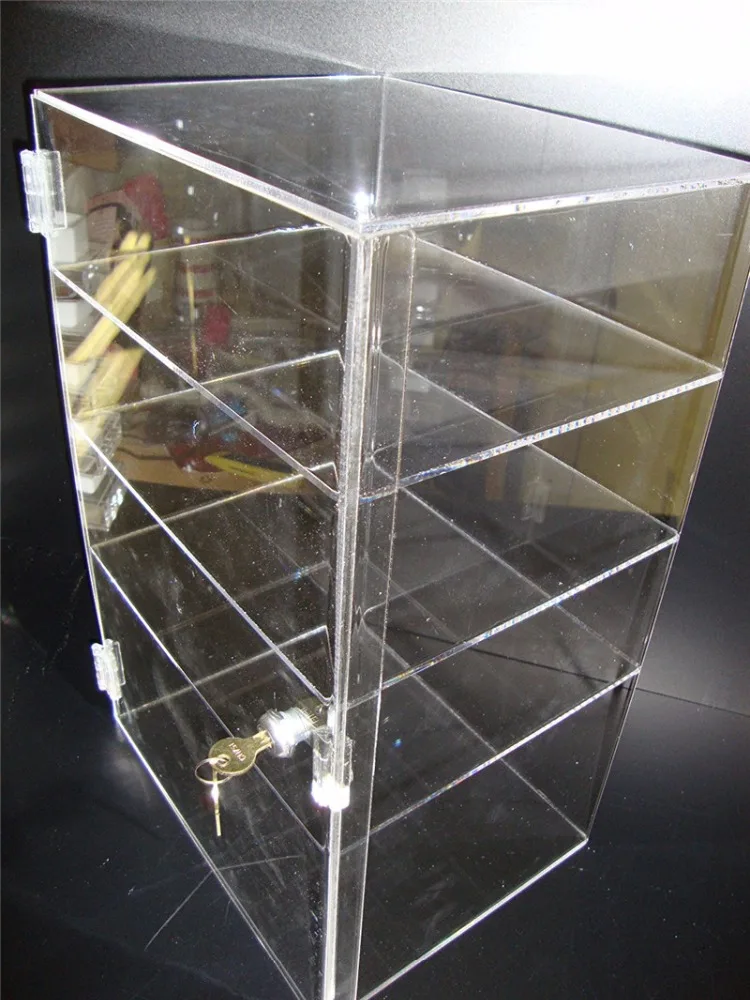 Wholesale high quality custom shape clear lucite acrylic boxes with lock ,plastic boxes storage