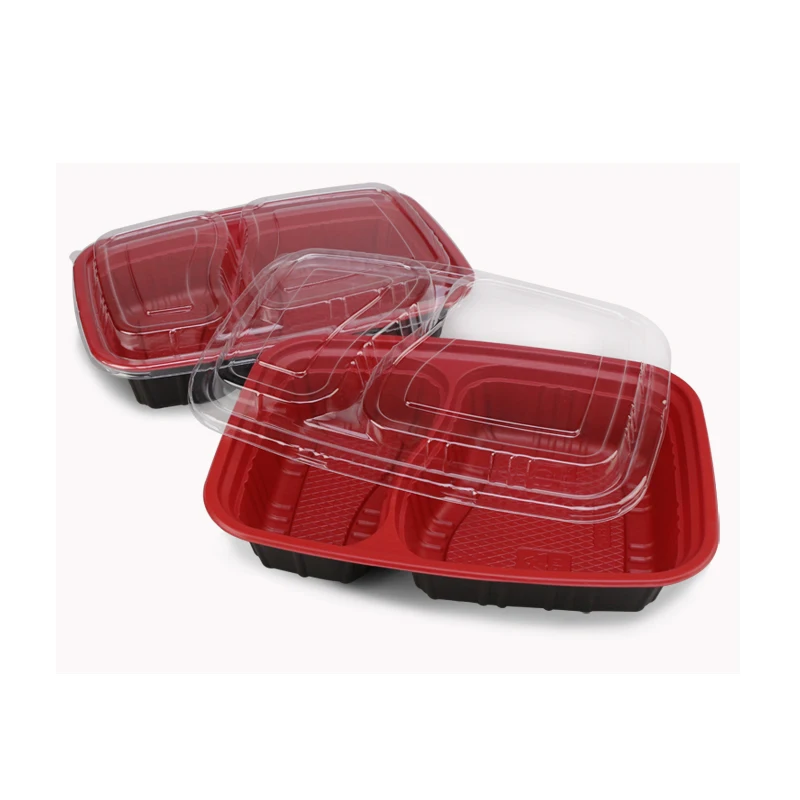 SZ-A862 plastic 2 compartment microwave food container