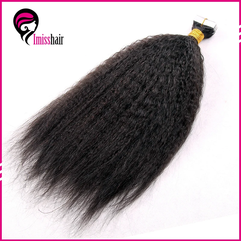 wholesale high quality kinky straight tape hair