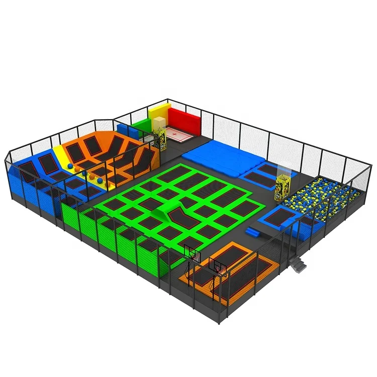 Hot-selling rectangular trampoline park, trampolines with foam pit for sale