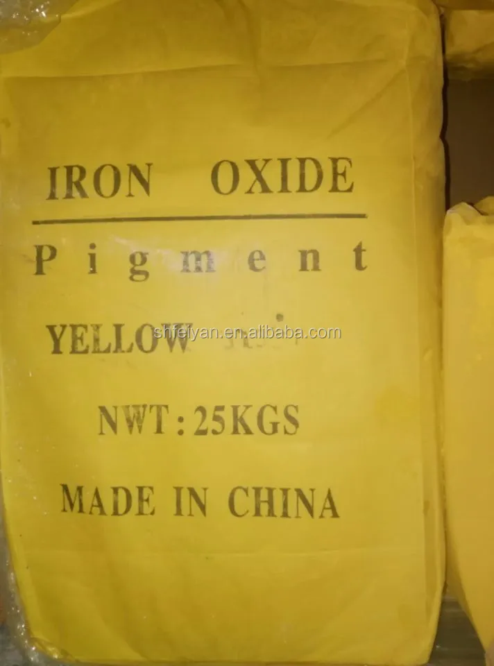 Iron oxide yellow pigments for making paint brick tile