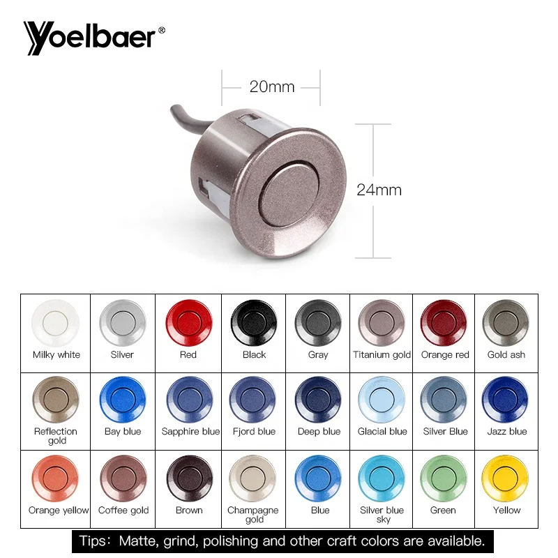 4 Sensors Buzzer 22mm Car Parking Sensor Kit Reverse Backup Radar Sound Alert Indicator Probe System 12V