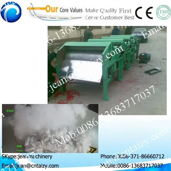 Cotton Waste Machine Fiber Garnett Machine / Waste Fabric Tearing Machine / Textile Waste Recycling Machine of Two Roller