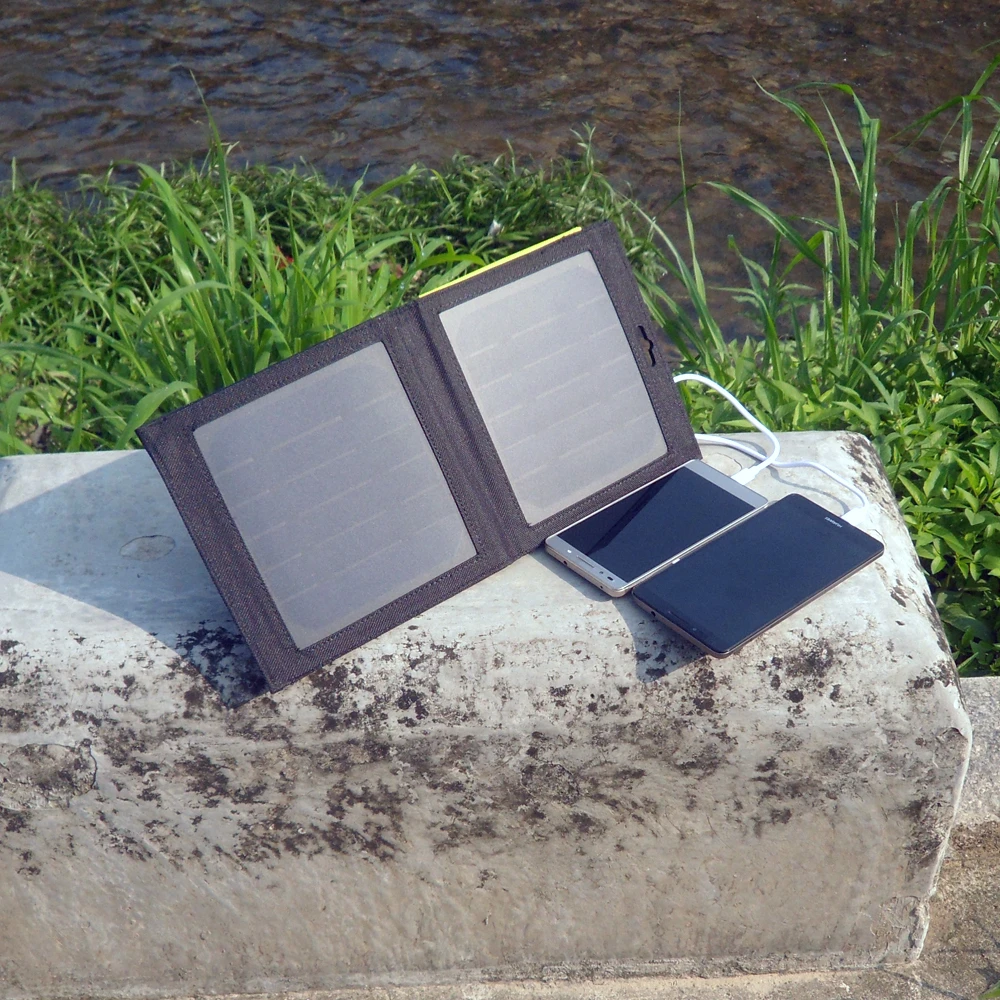 
Universal solar charger panel mobile power bank with bag 
