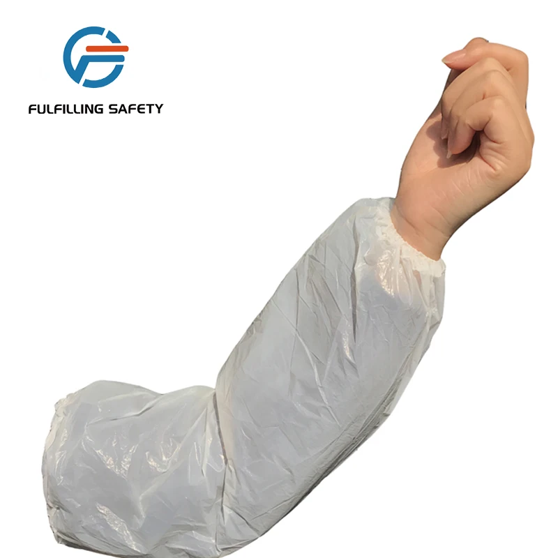 Disposable waterproof plastic arm sleeve cover virgin material HDPE/LDPE