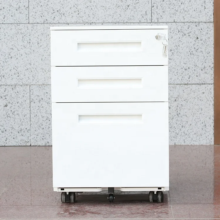 Commercial metal office furniture 3 drawer steel pedestal mobile movable filing storage cabinet kabinet